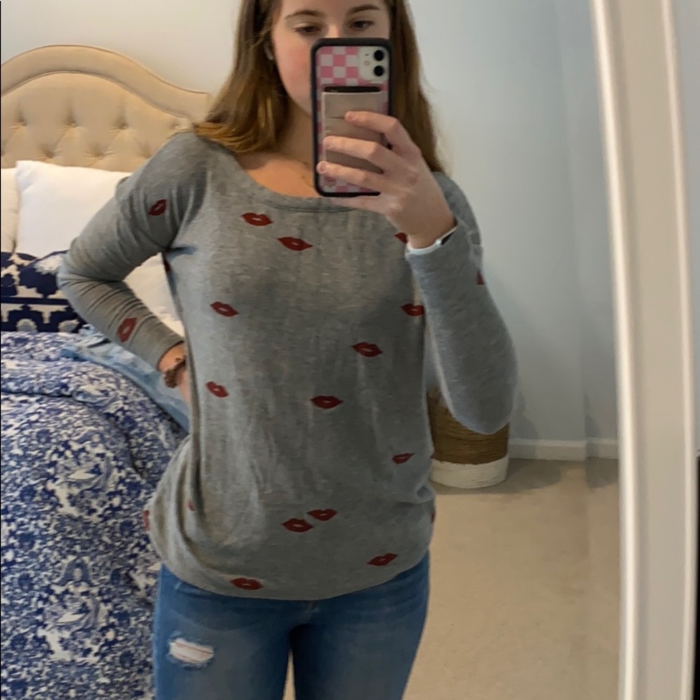 Long sleeve soft grey sweater